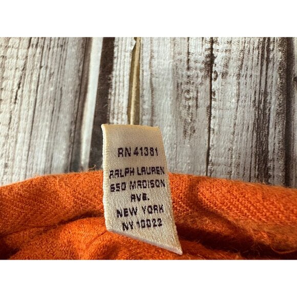 Ralph Lauren Purple Label Flannel Shirt sz 2XL orange equestrian embroidery - Picture 4 of 10